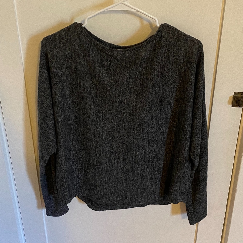 dark gray sweater
